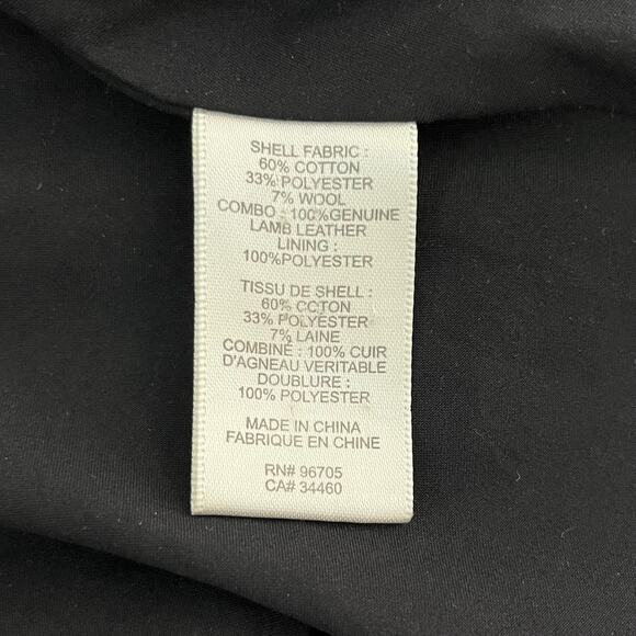 Rebecca Taylor Black Tweed Peplum Fringe Leather Trim Wool Cap Sleeve Top 2 - Picture 15 of 16